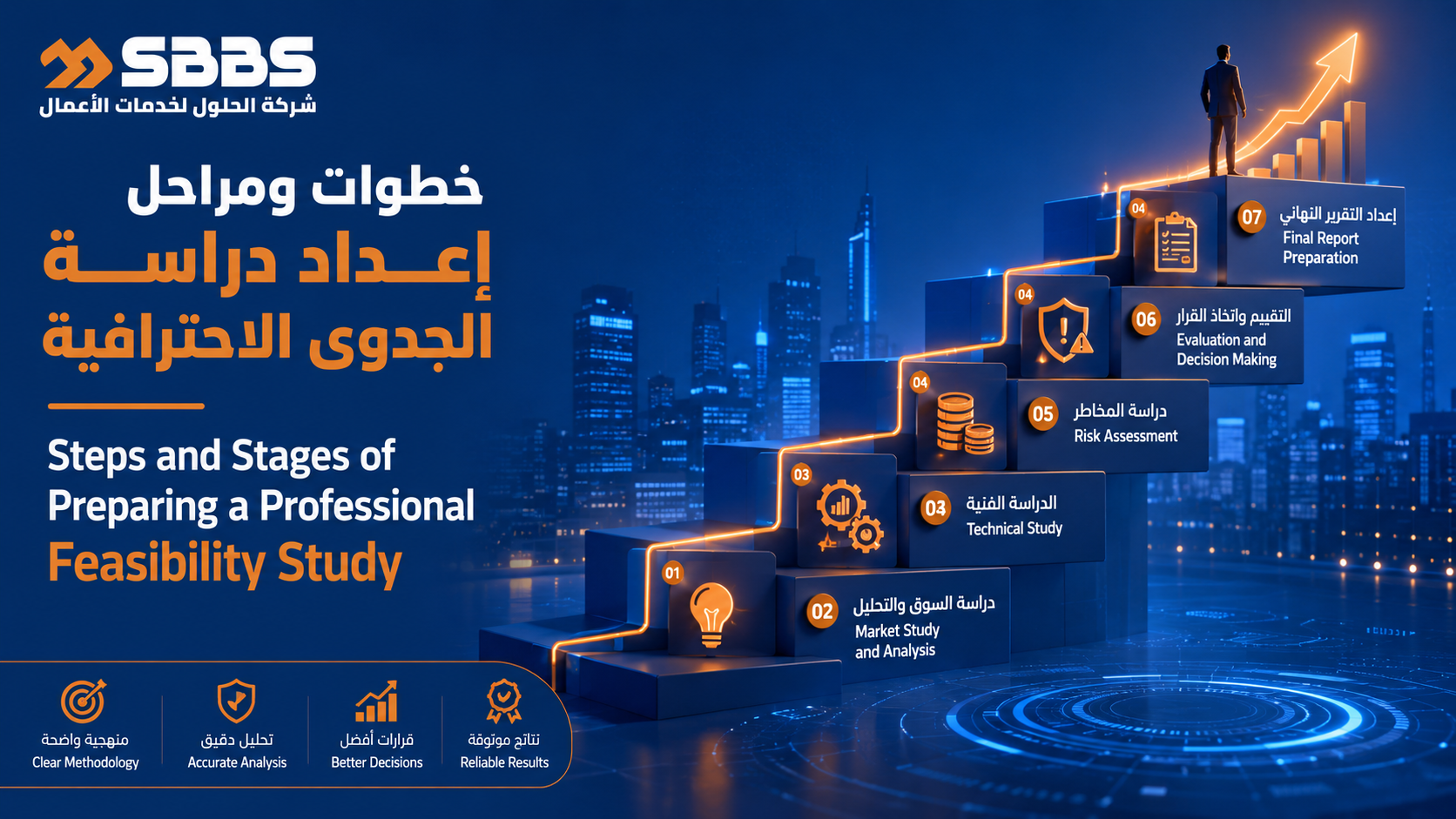 خطوات ومراحل إعداد دراسة الجدوى الاحترافية